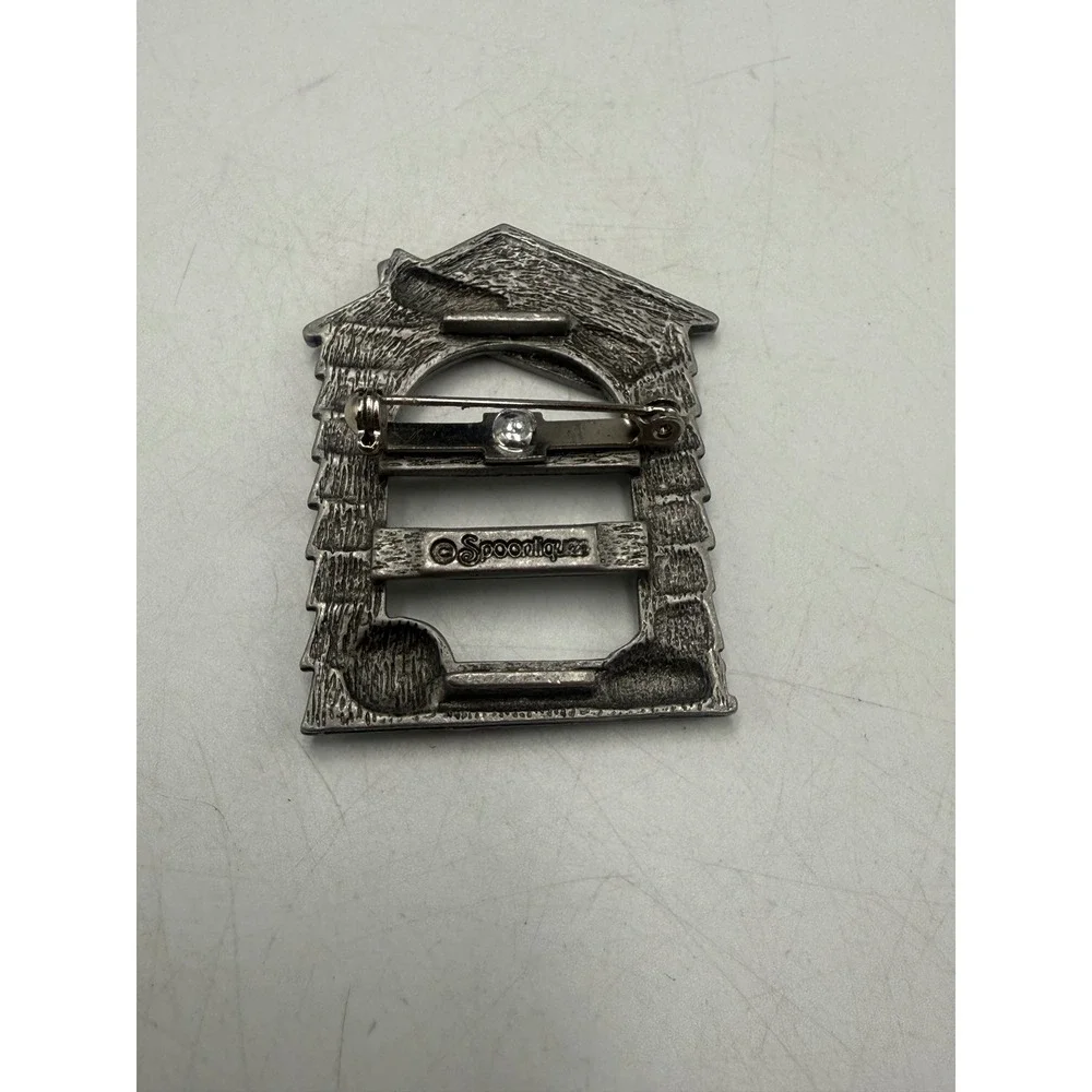 Spoontiques pewter brooch